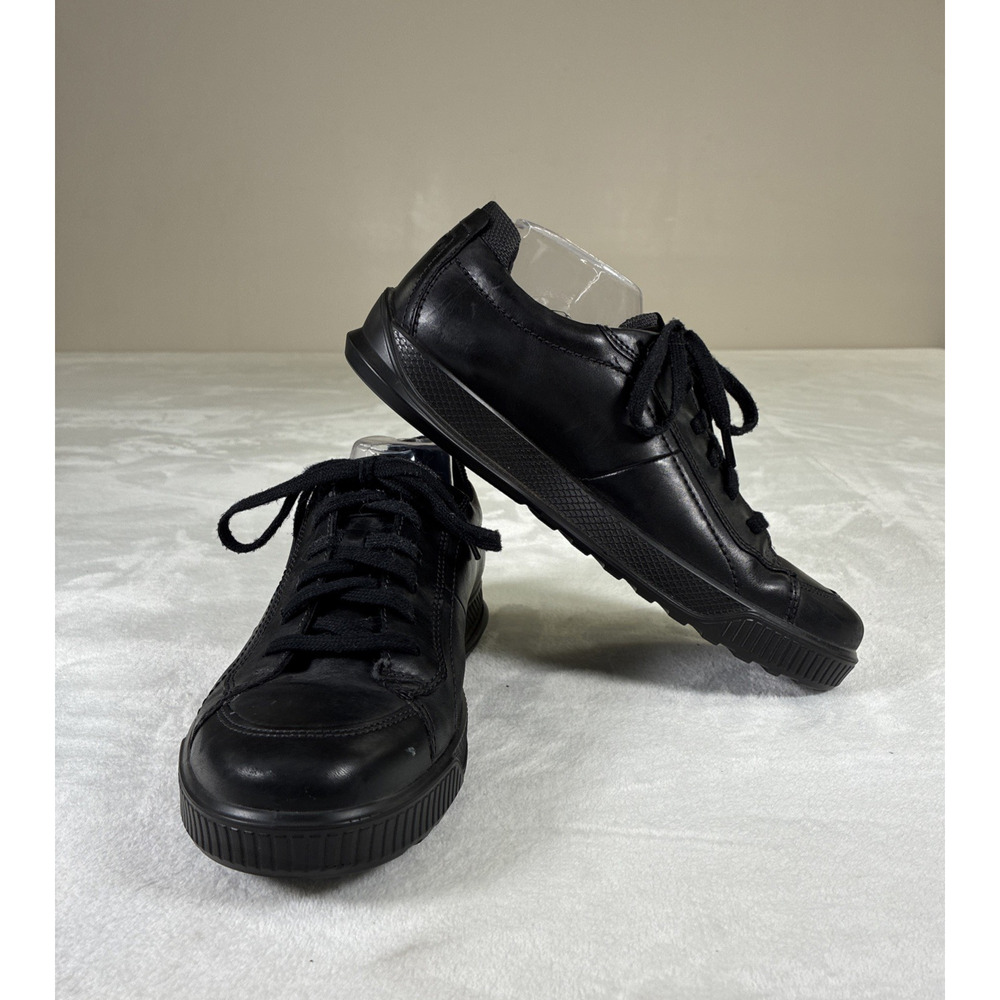 ECCO Soft 7 Mens Black Leather Sneakers Low Top Lace Up 50154401001 Sz 44 US 10